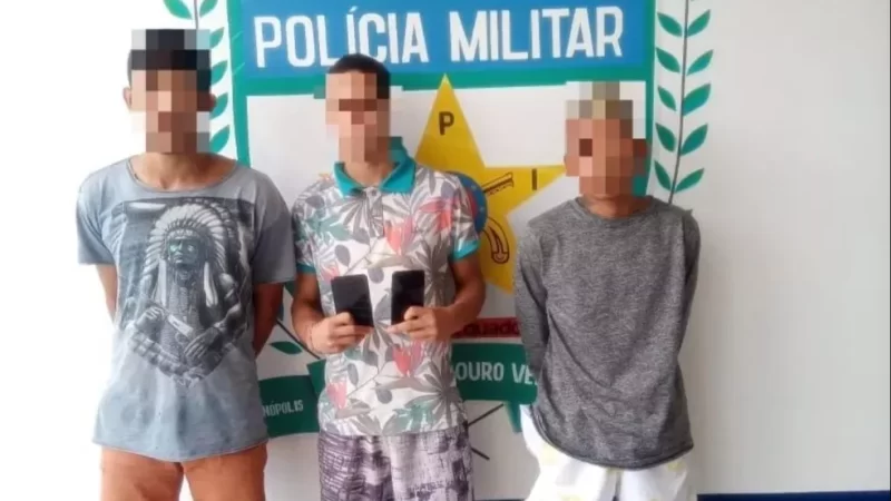 Trio é preso após invadir casa e furtar celulares em Rorainópolis