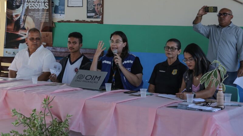 Projeto ‘Educar é prevenir’ encerra semana de atividades sobre tráfico humano na escola 13 de Setembro