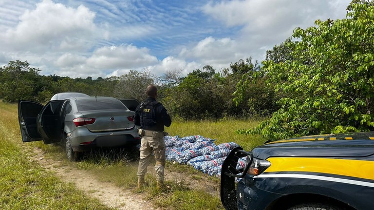 PRF apreende mais de uma tonelada de alho contrabandeado da Guiana após perseguição a suspeito na BR-401