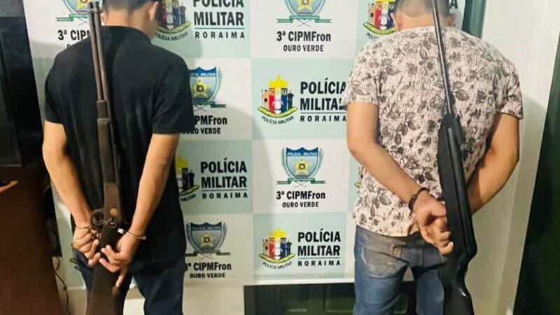 Detento do regime aberto e foragido da Justiça são presos em bar no município de Rorainópolis