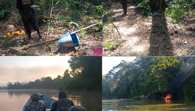 Forças Armadas e PF prendem cinco suspeitos de garimpo ilegal e destroem equipamentos na Terra Yanomami