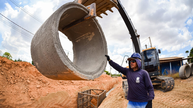 Obras no João de Barro seguem com serviços de drenagem e urbanização, em Boa Vista