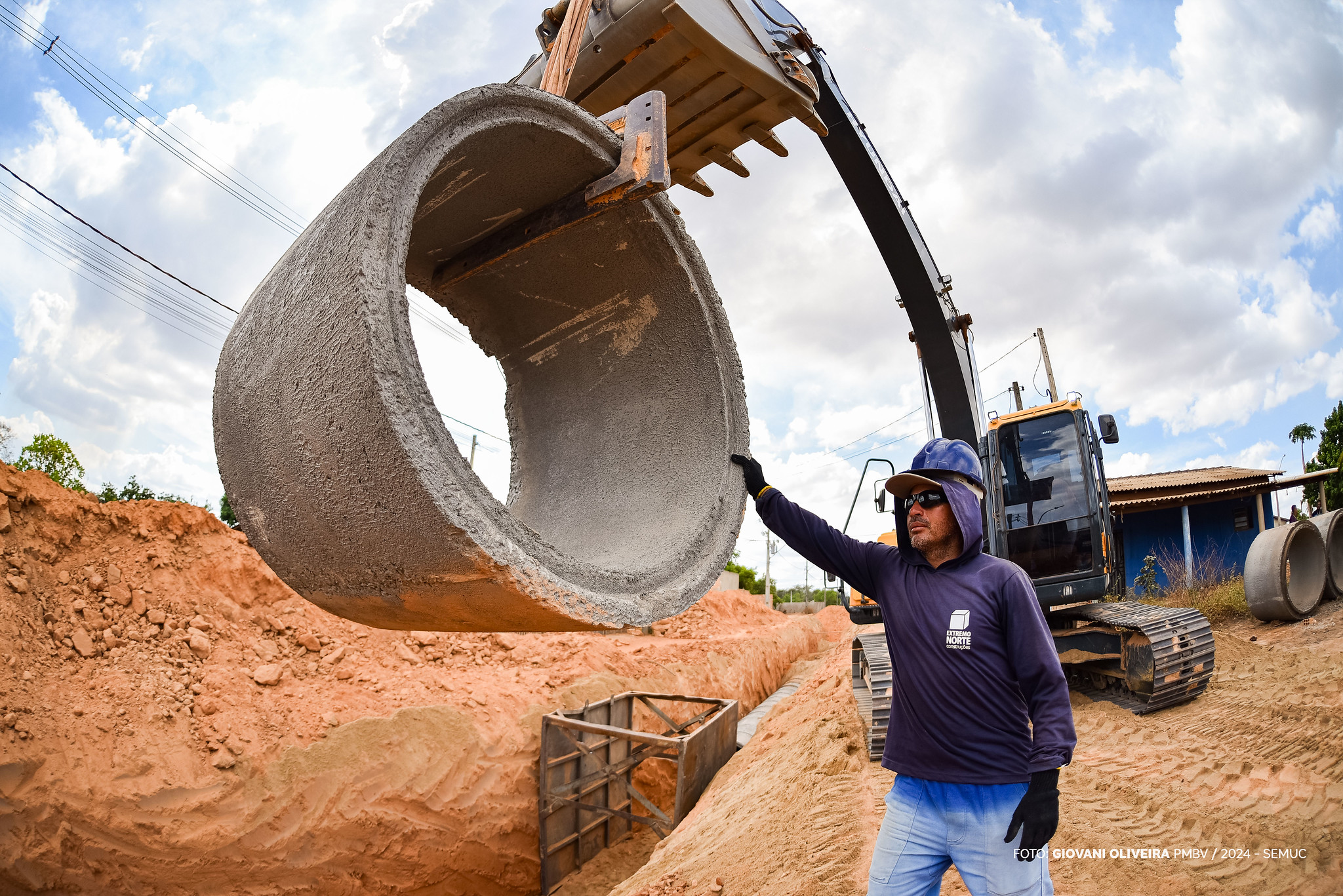 Obras no João de Barro seguem com serviços de drenagem e urbanização, em Boa Vista