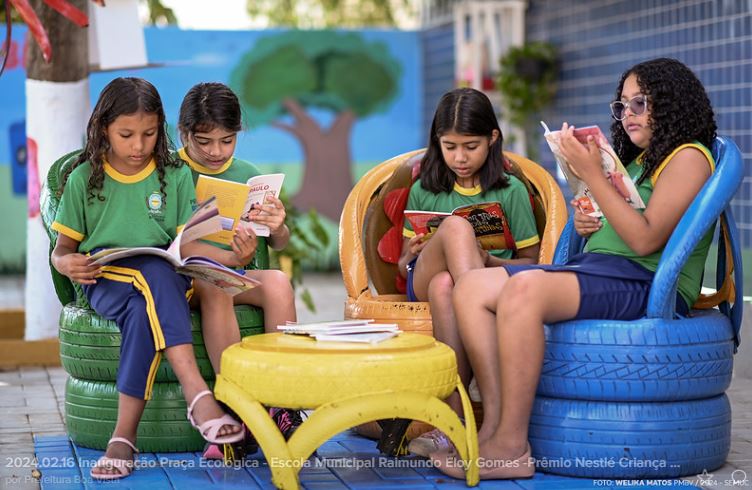 Escola municipal constrói Praça Ecológica com recursos do prêmio da Fundação Nestlé do Brasil