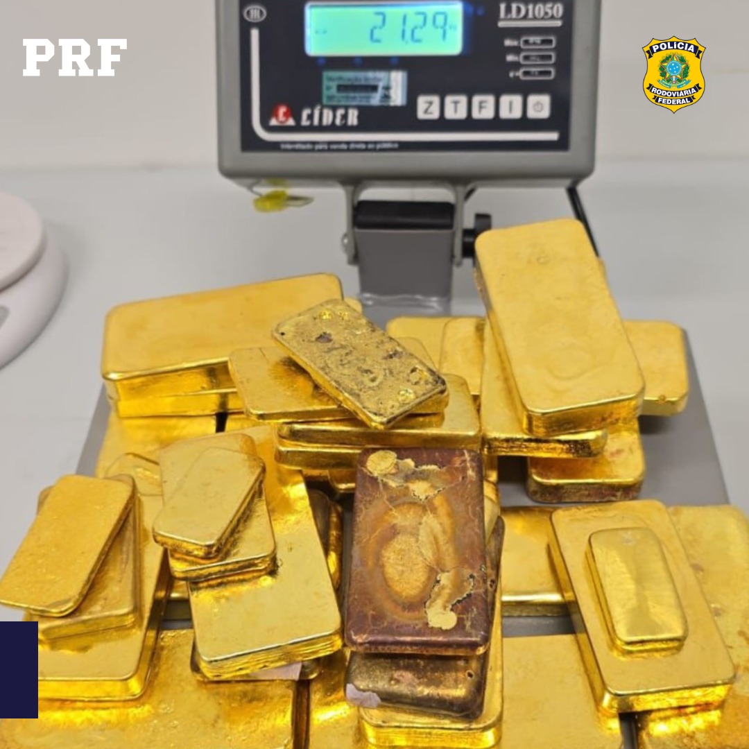 PRF apreende mais de 21 kg de ouro ilegal em Roraima