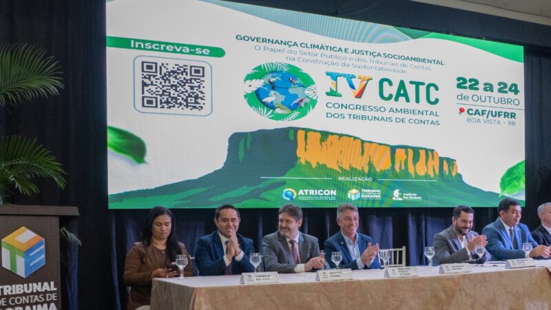 Roraima sediará IV Congresso Ambiental dos Tribunais de Contas em outubro