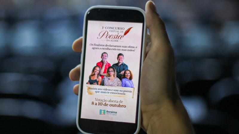 Finalistas do 1º Concurso Virtual de Poesia da ALERR entram em votação popular